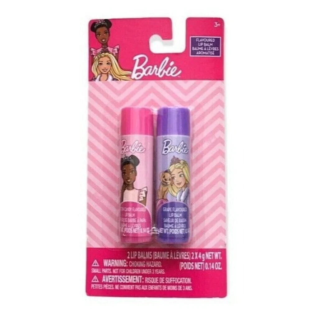 Barbie 2 Pack Lip Balms Cotton Candy & Grape Lot Of 3 Girls